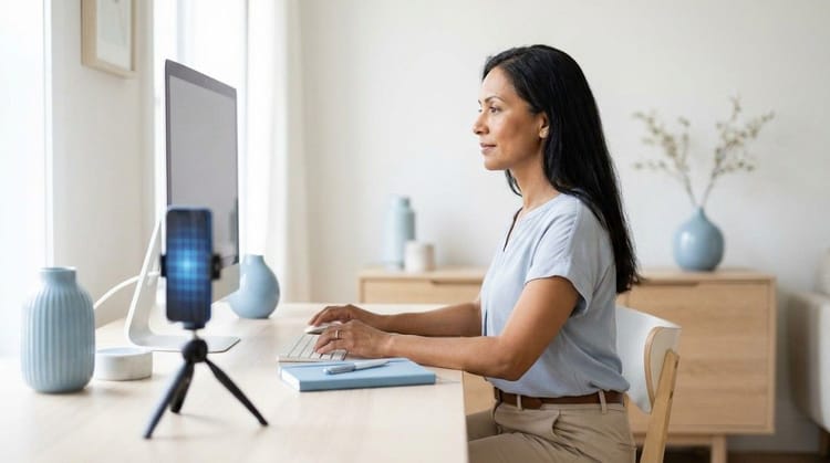 Desk Setup to Stop Pain Between the Shoulder Blades