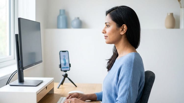 Correct Monitor Height and Distance for Neck and Eye Strain